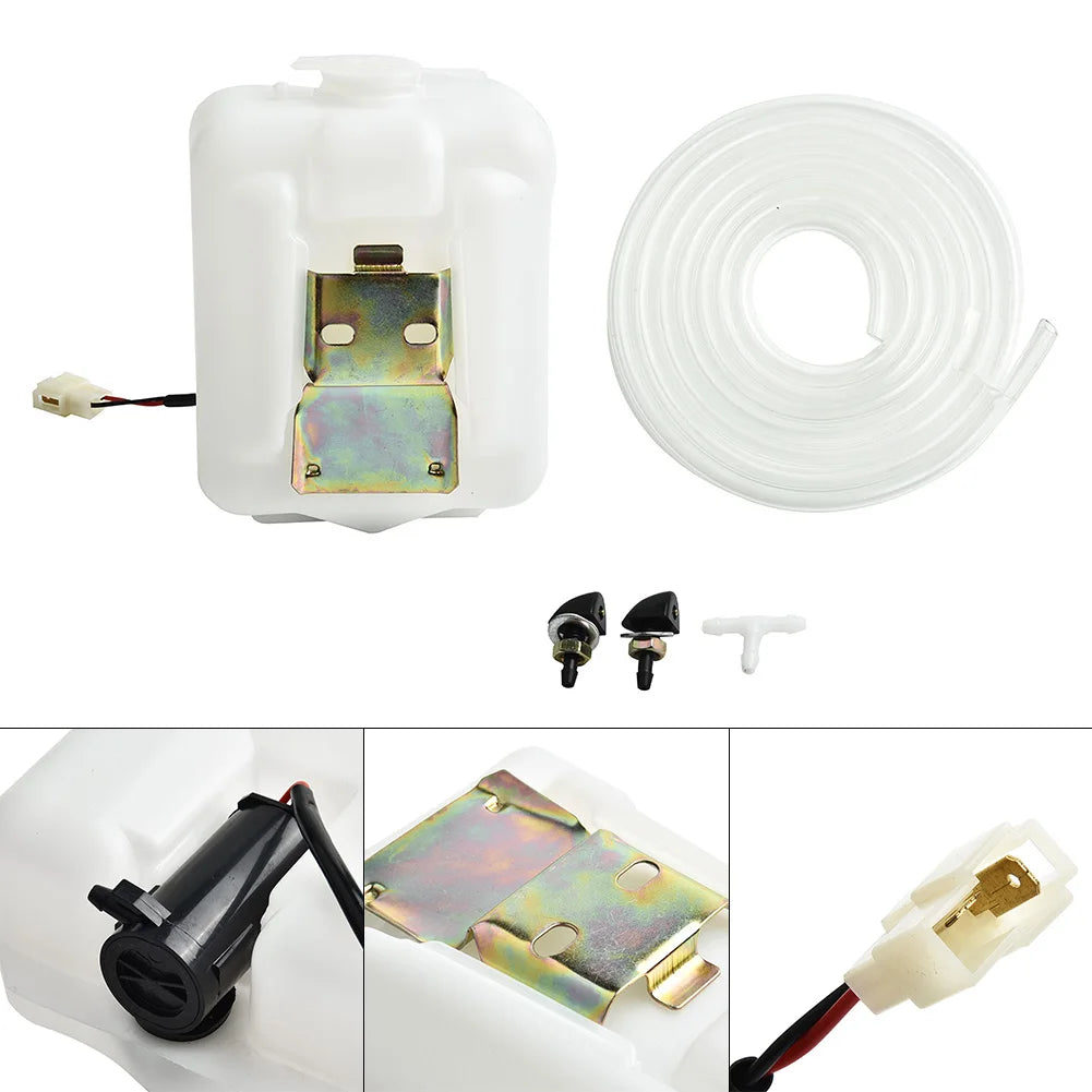 Hose Wash Tank kit Jet Reservoir Bottle Tank Windshield 2Pin Car Quickly Replacement Washer Assembly Hose Wash Quake A