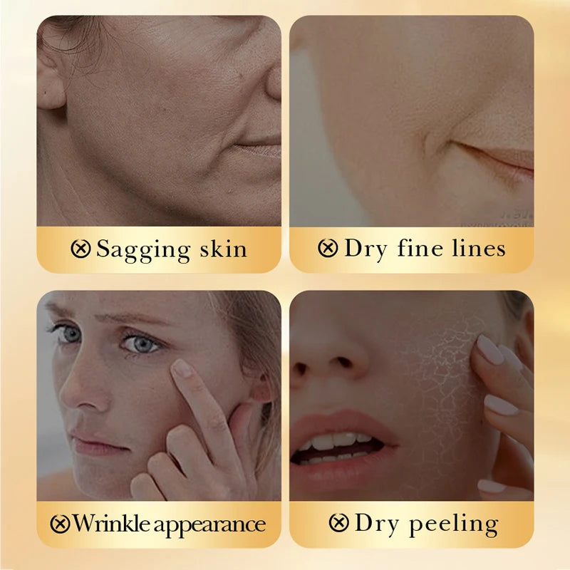 SADOER 24K Golden Collagen Serum for face Moisturizing Anti Wrinkles Hydrating Anti-aging Facial Essence Skin Care Products Quake