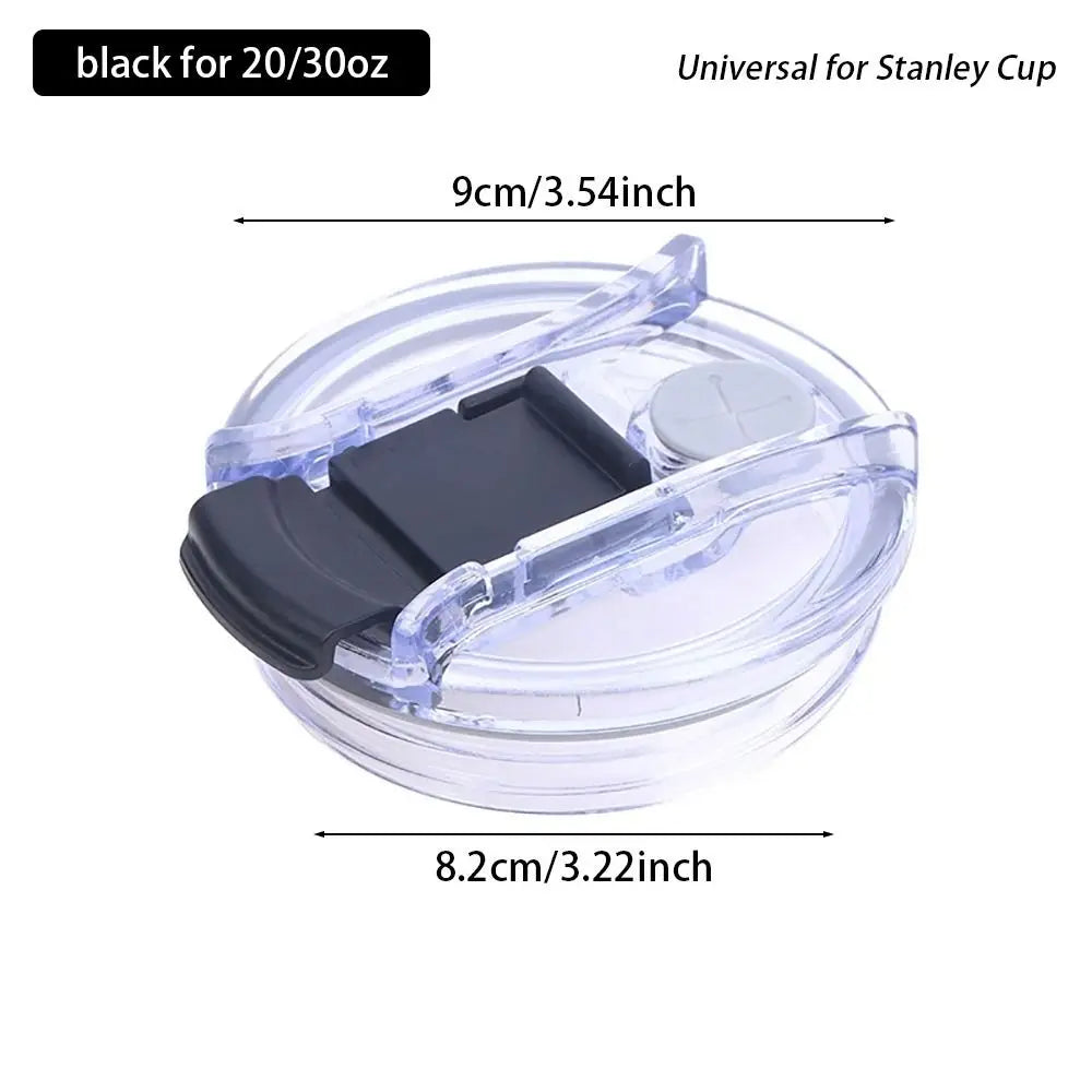 1Pcs New for Cup with Handle Bottle Cover 20/30/40oz Splash Spill Proof Cup Cap Themos Tumbler Multicolor Plastic Lids Quake black for 20-30oz