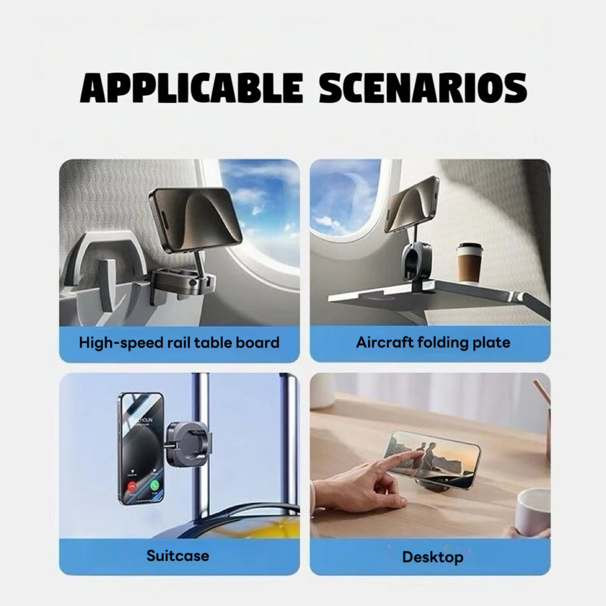 Magnetic Phone Mount Car Phone Holder Mount For Backseat Foldable Smartphones Stand For Calling Navigation GPS Video Recording Quake