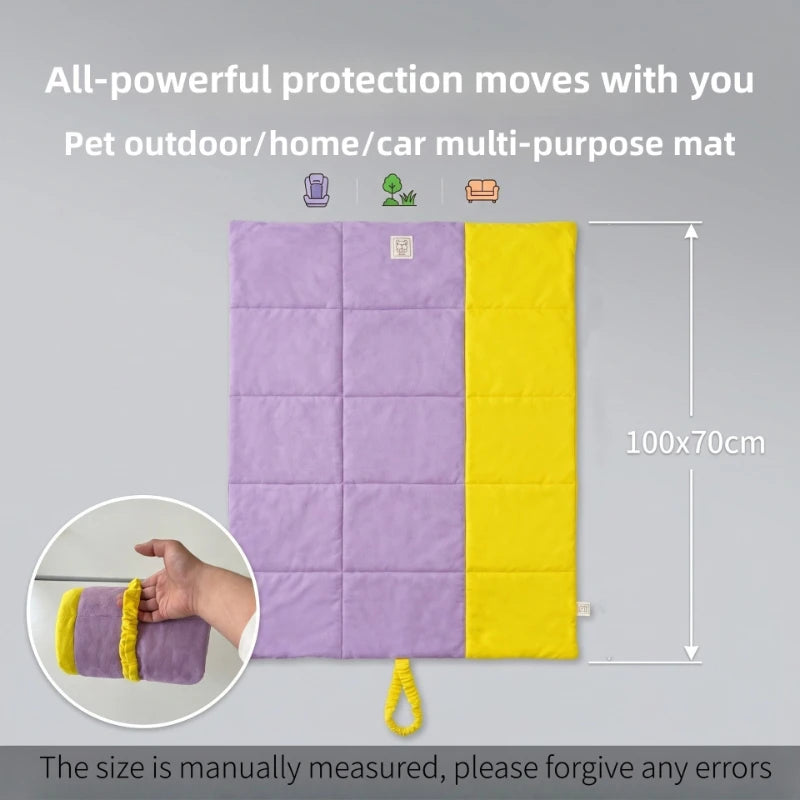 Pet Car Seat Mat Dog Bed Waterproof Stain Proof Moisture Resistant Four Season Use Backseat Outdoor Pet Cushion Quake Multipurpose pet mat