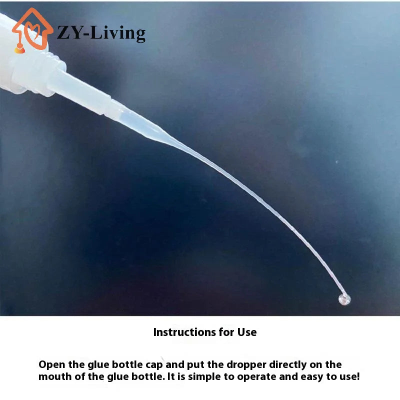 100pcs/lot 7cm Glue Tips Plastic Glue Micro-Tips Glue Extender Precision CA Glue Applicator Quake
