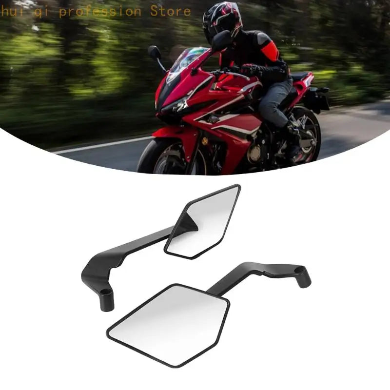 Motorcycle Blade Mirror Pair Universal Compatibility Strong Construction Easy Installation H8WE Quake