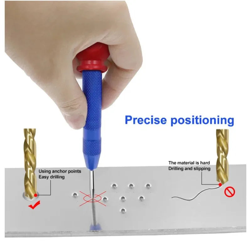 1pcs Automatic Center Punch Automatic Metal Punch Tool Woodworking Tools Loaded Marker Wood Chisel Joinery Carpenter Tool Quake