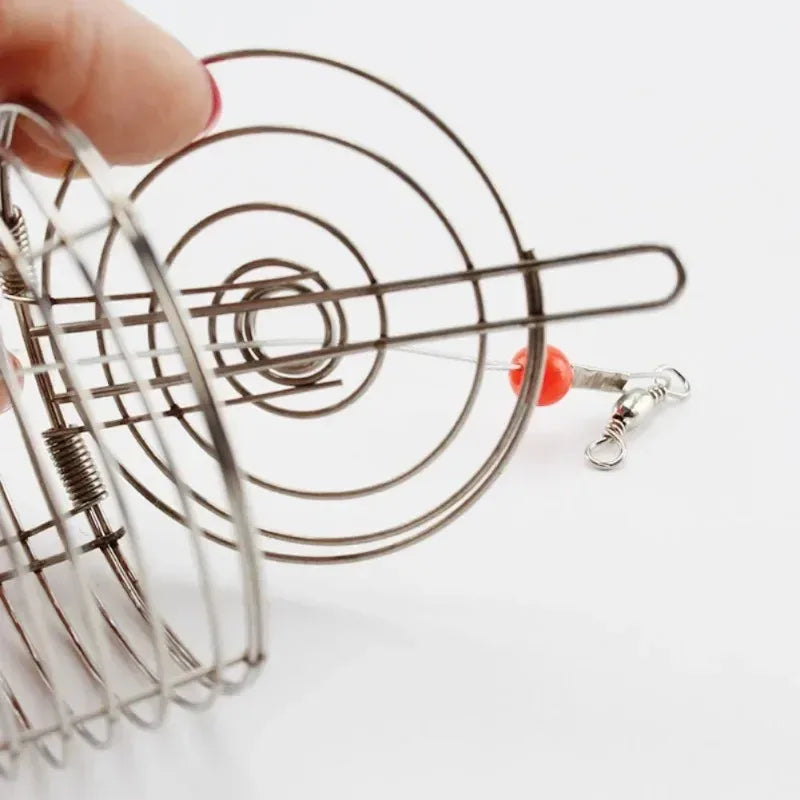Shrimp Feeding Dish Stainless Steel Shrimp Bowls Feed Dish Metal Container Bait Cage Fish Tank Accessories for Shrimp Foods Quake