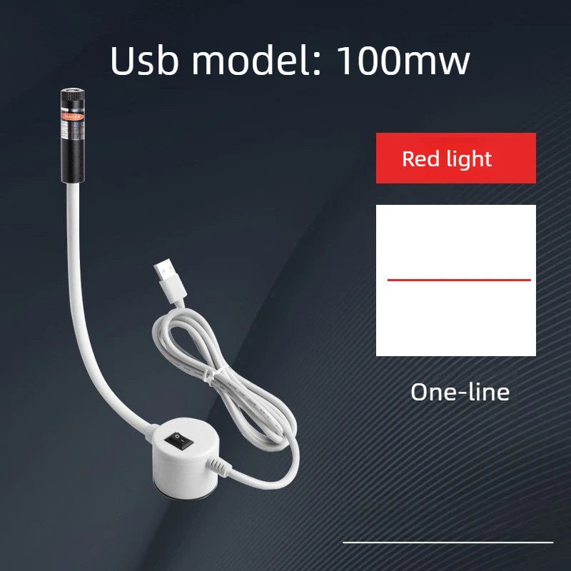 USB Magnetic Laser Guide Red Laser Positioning Light for Sewing Machine Quilting Craft Workbench Alignment Accessory Quake 100mw Line