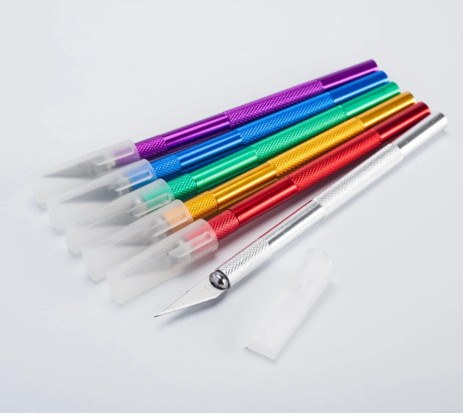 Sharp Exacto Knife Set Exacto Knife Colorful Craft Knife Kit, Precision Hobby Knife for DIY, Art, Cutting, Carving,10PCS Quake
