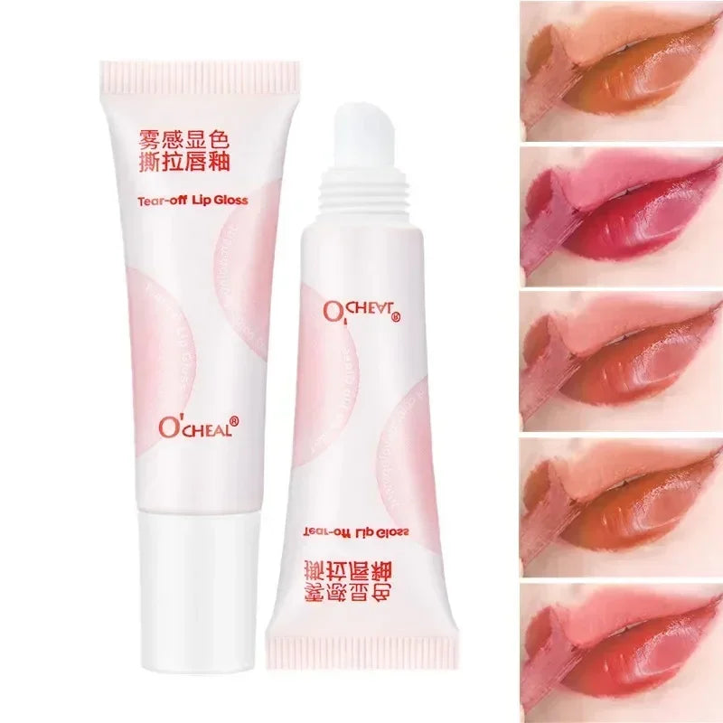 O'CHEAL Velvet Lip Tint 12H Wear Transfer-Proof Long-Lasting Non-Drying Glossy Stain with Smudge-Proof Feature 10 Colors Quake