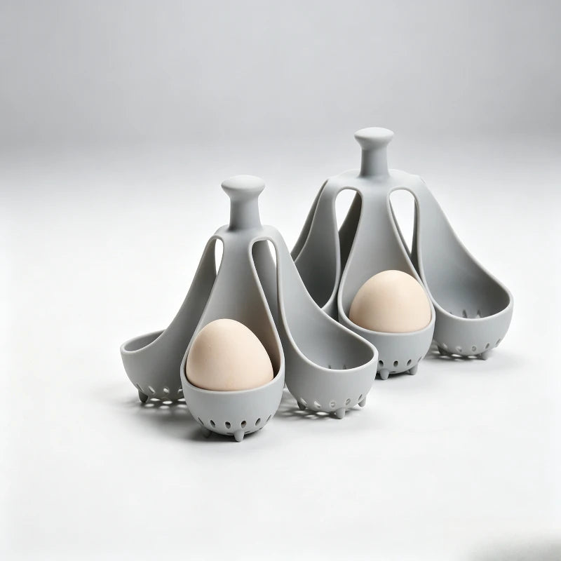 Flexible Egg Boiling Rack Reusable Egg Cooker Holder Tray Kitchen Gadget for Making Perfect Boiled Eggs At Home Quake