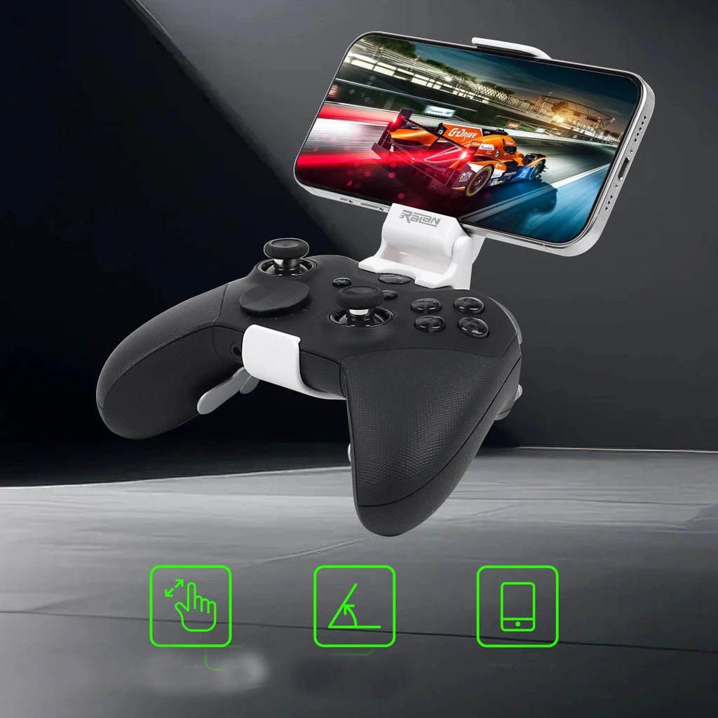 Phone Mount Clip Compatible for Xbox Elite Series 2 Controller, Foldable Mobile Phone Holder for Xbox Controller Elite Series 2 Quake
