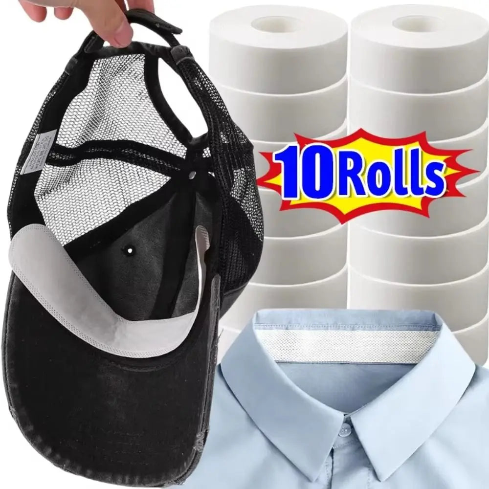 8/80M Collar Anti-dirty Grime Self-adhesive Disposable Cuff Fixing Tape Breathable Sweat-absorbent Tape Quake