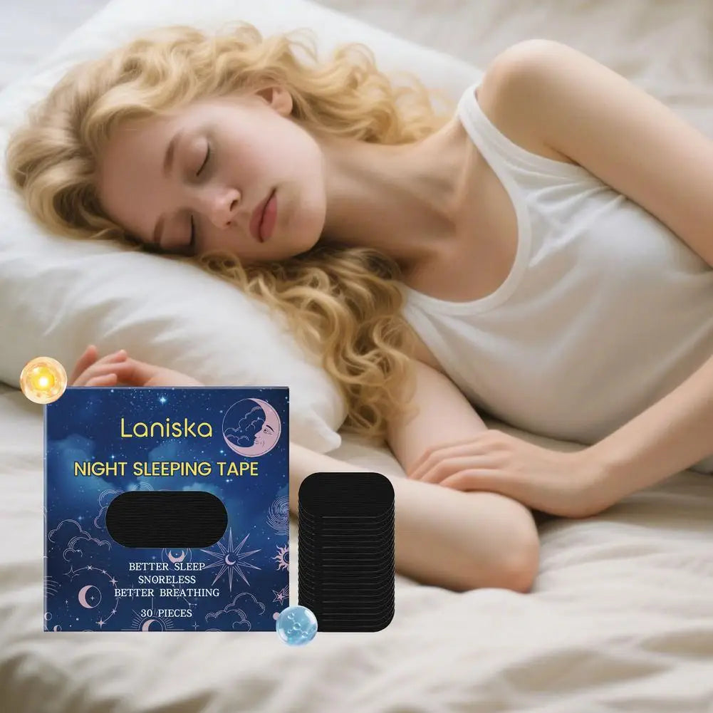 30Pcs Sleep Care Nose Patches Gentle Nighttime Nose Comfort Patches Thin Breathable Skin-Friendly Body Sleep Care Sticker Quake