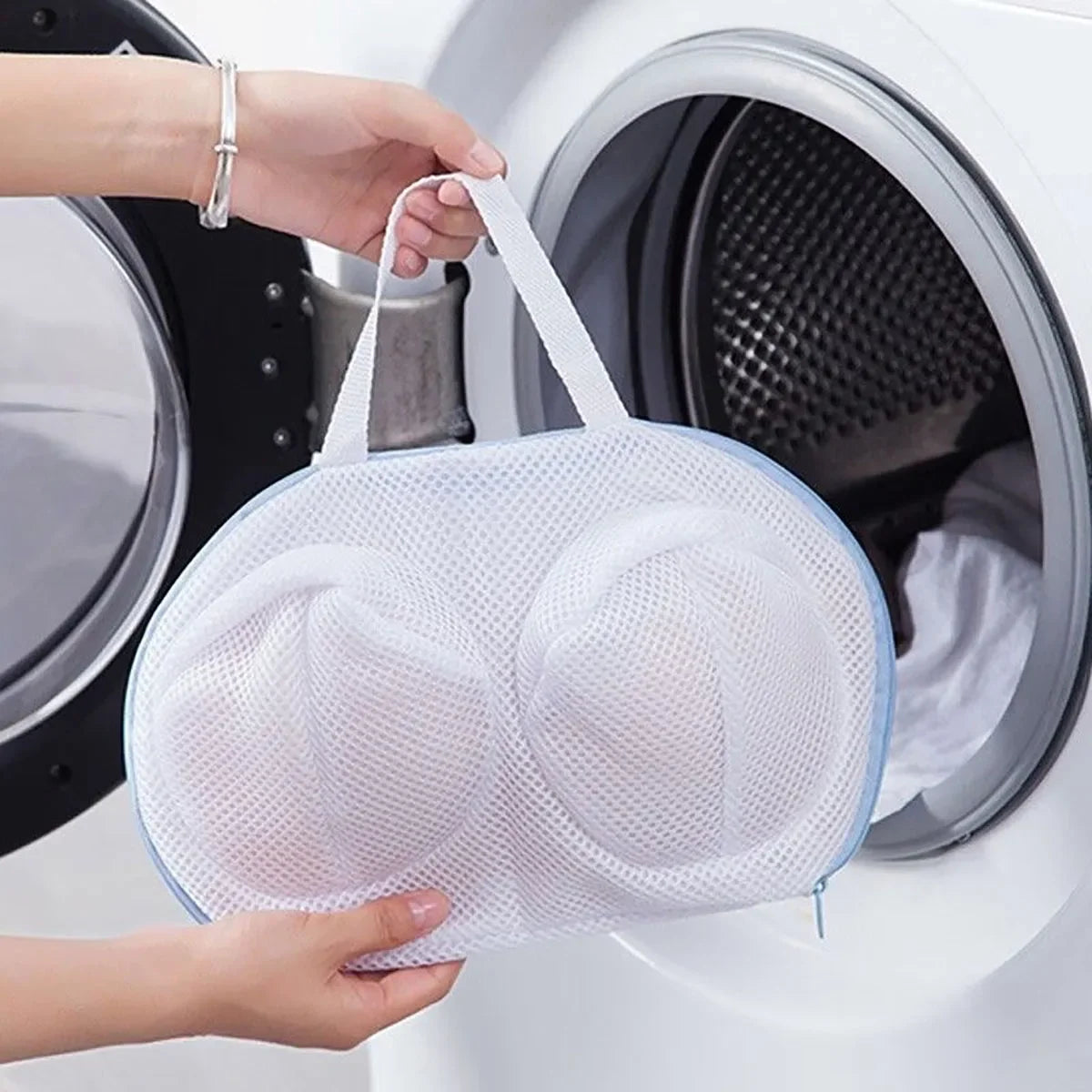 Premium Bra Washing Bag–Mesh Laundry Protector for Machine Wash, Anti-Deformation Design, Polyester Underwear&Sports Bra CareBag Quake