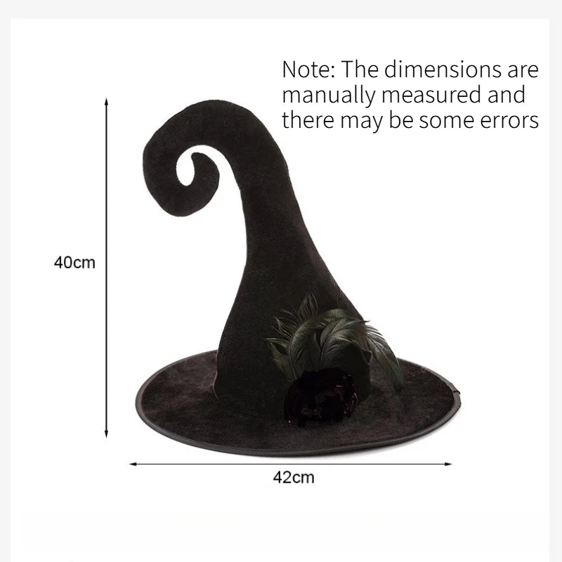 Halloween Witch Costume Hat Shiny Bright Color Witch Hat for Ghost Festival Masquerade Party Dress Up Supplies Quake one size