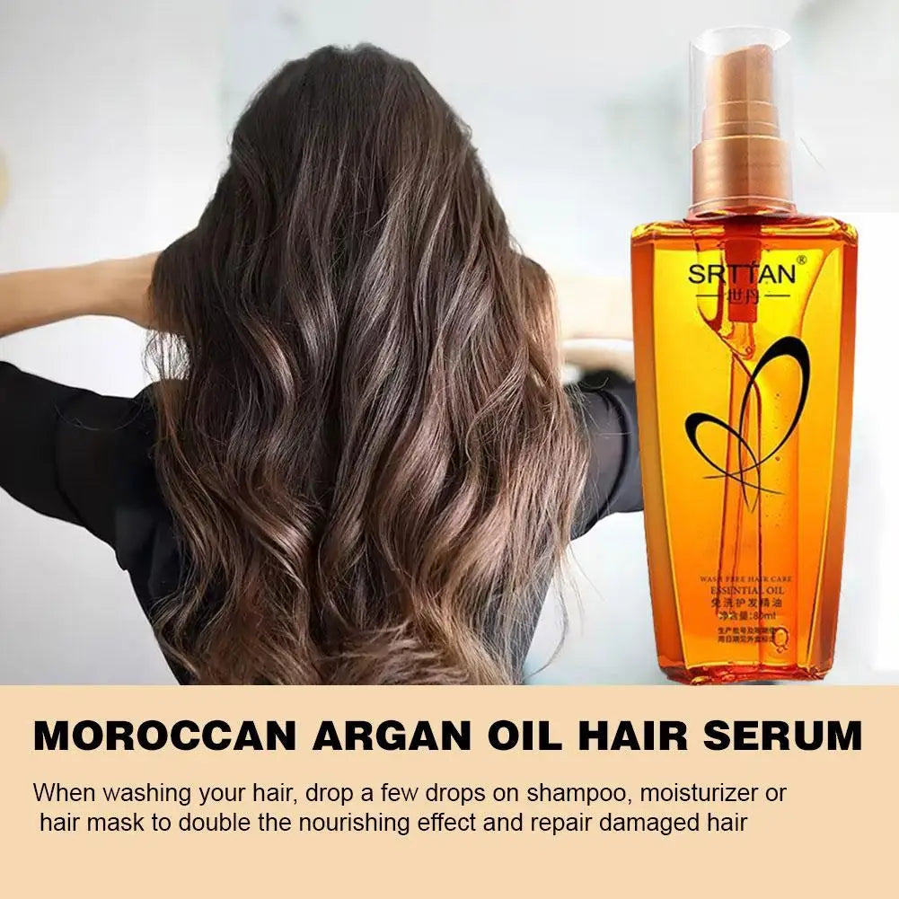 Moroccan Argan Oil Hair Serum Lightweight Hair Oil Mist For Split Ends, Frizzy Hair And Flyaways, Hair Oil Repair- Gloss Shine Quake