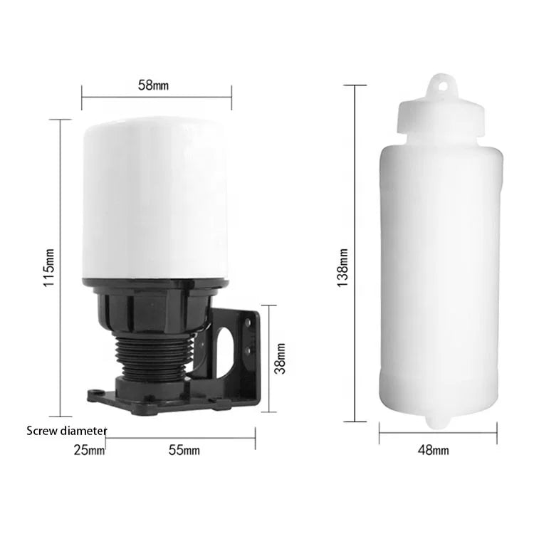 Plastic Water Tank Level Indicator Float Ball Valve Vertical Work Principle of Float Switch Quake