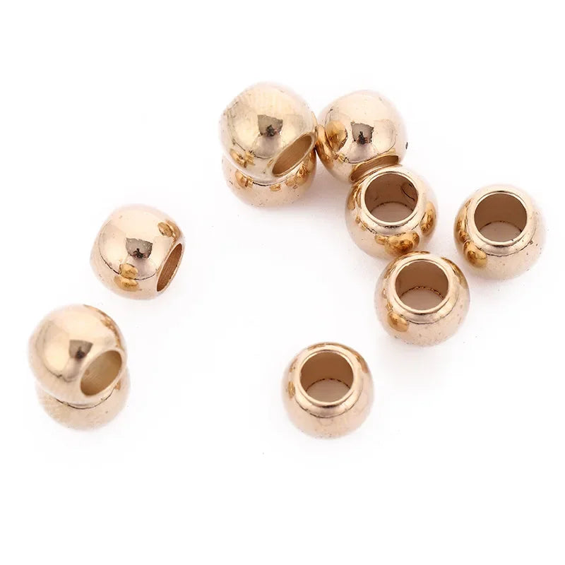 50pcs/Lot 8mm Gold Silver Hair Braid Beads Dreadlocks Hair Ring Braid Dreads Dreadlock Beads Cuffs Clips Approx 4mm Hole Quake