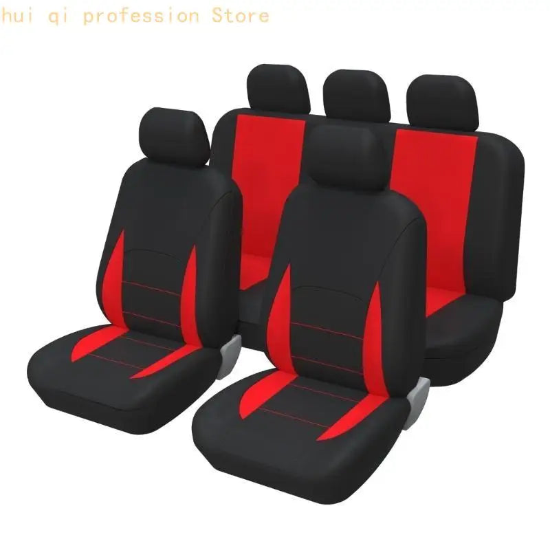 Universal Full Car Front And Rear Covers Protectors Set-Washable Easy Fit H8WE Quake Red CN