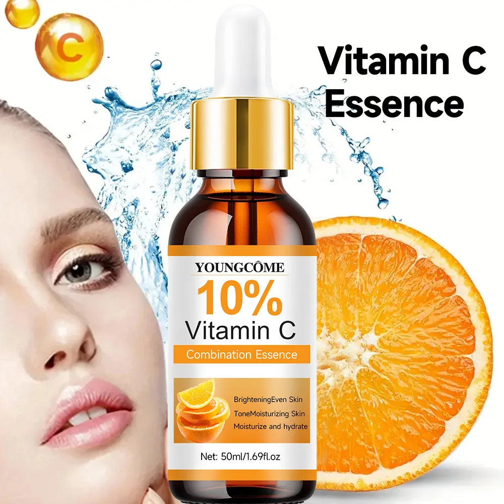 Vitamin C Facial Essence Contains Hyaluronic Acid Dark Spot Remover Repair Anti-aging Essence Facial Skin Care Repair Collagen Quake