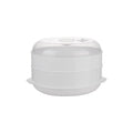 Double Plastic Steamer Microwave Oven Circular Covered Steamer Stackable Rice Cooker Steamer Grille Kitchen Cooking Accessories Quake M