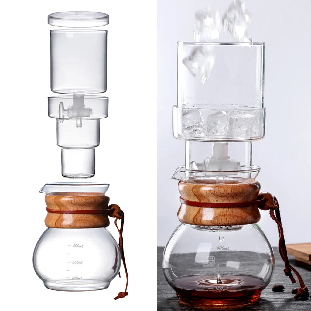 Reusable Ice Drip Coffee Maker Coffee Utensils Ice Drip Coffee Pot for Travel Camping Quake