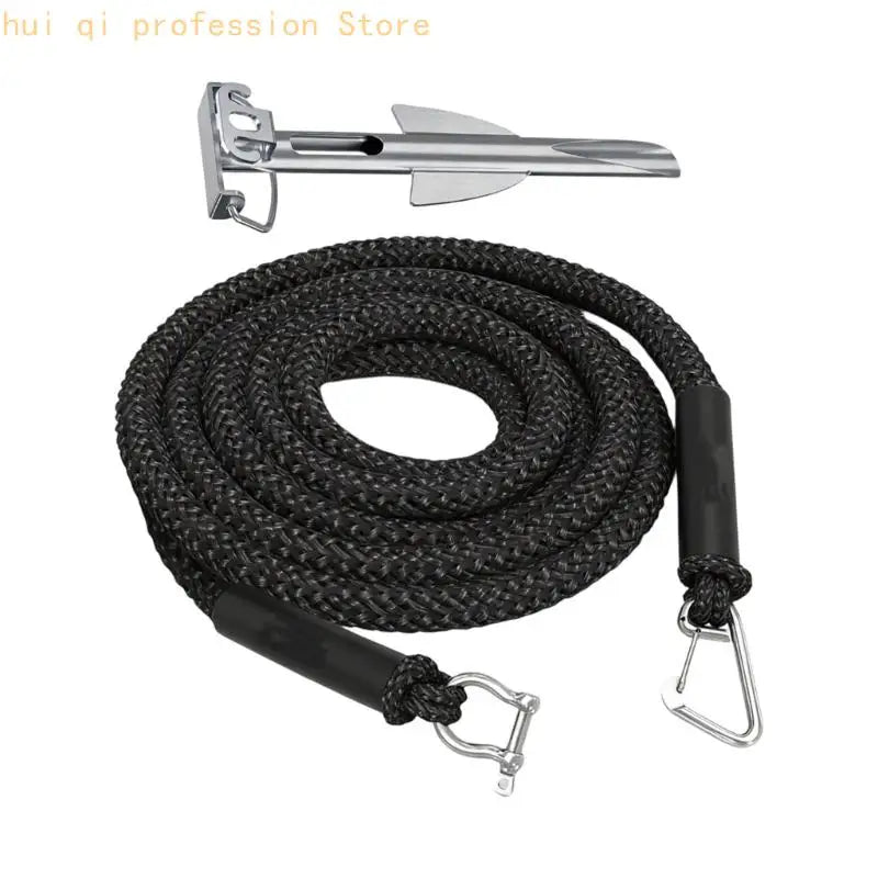 Near-Shore Mooring Rope with Beach Stake and Clip Ends Tie-Up Rope for Boats H8WE Quake H8WE5AG205118-BK-14 CN