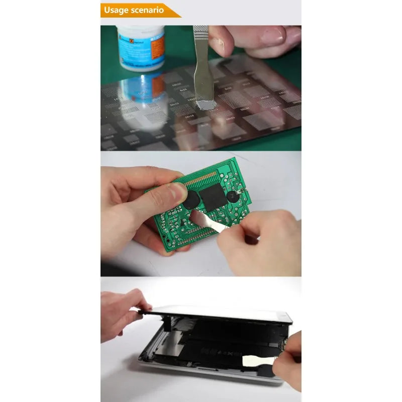 1pcs Memory Metal Tin Scraping Knife Solder Paste Mixing Knife Pry Opening Spudger for Mobile Phone Repair Tools Quake