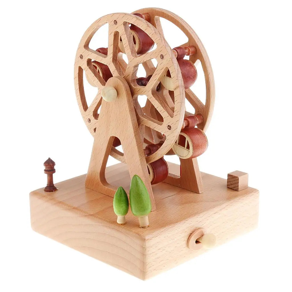 Wooden Music Box Wood Craft Decoration Birthday Christmas Gift for Kids Quake