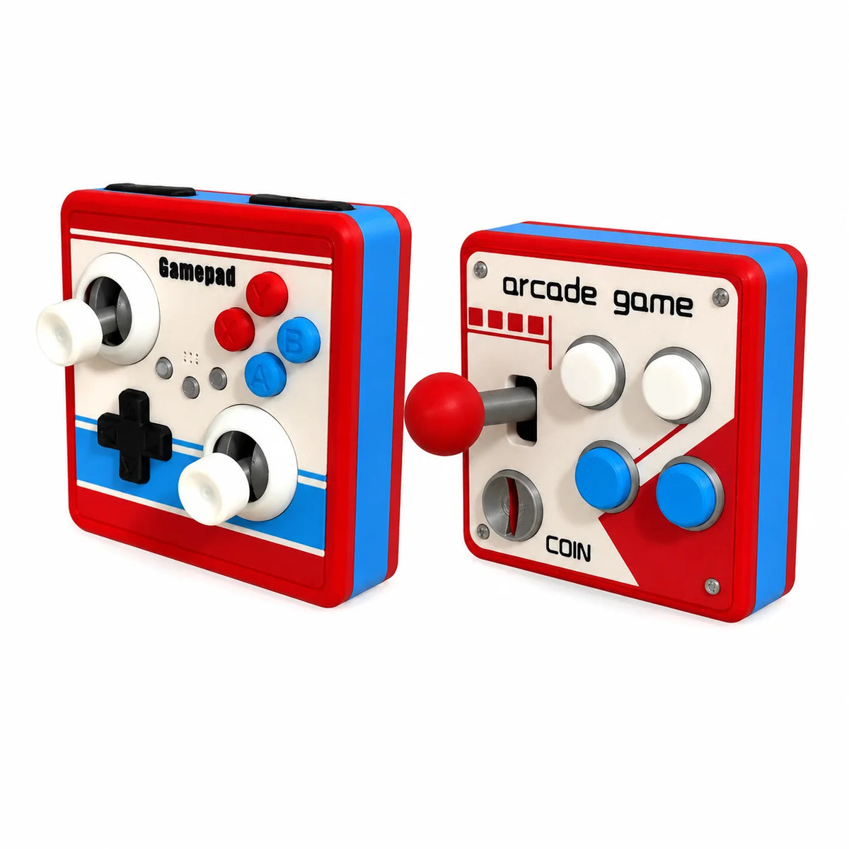 1/2PCS Retro Arcade Joystick Style 3D Printed Light Switch Cover 86 Type Wall Plate Game Room Decor Gamer Single Control Panel Quake White and Red