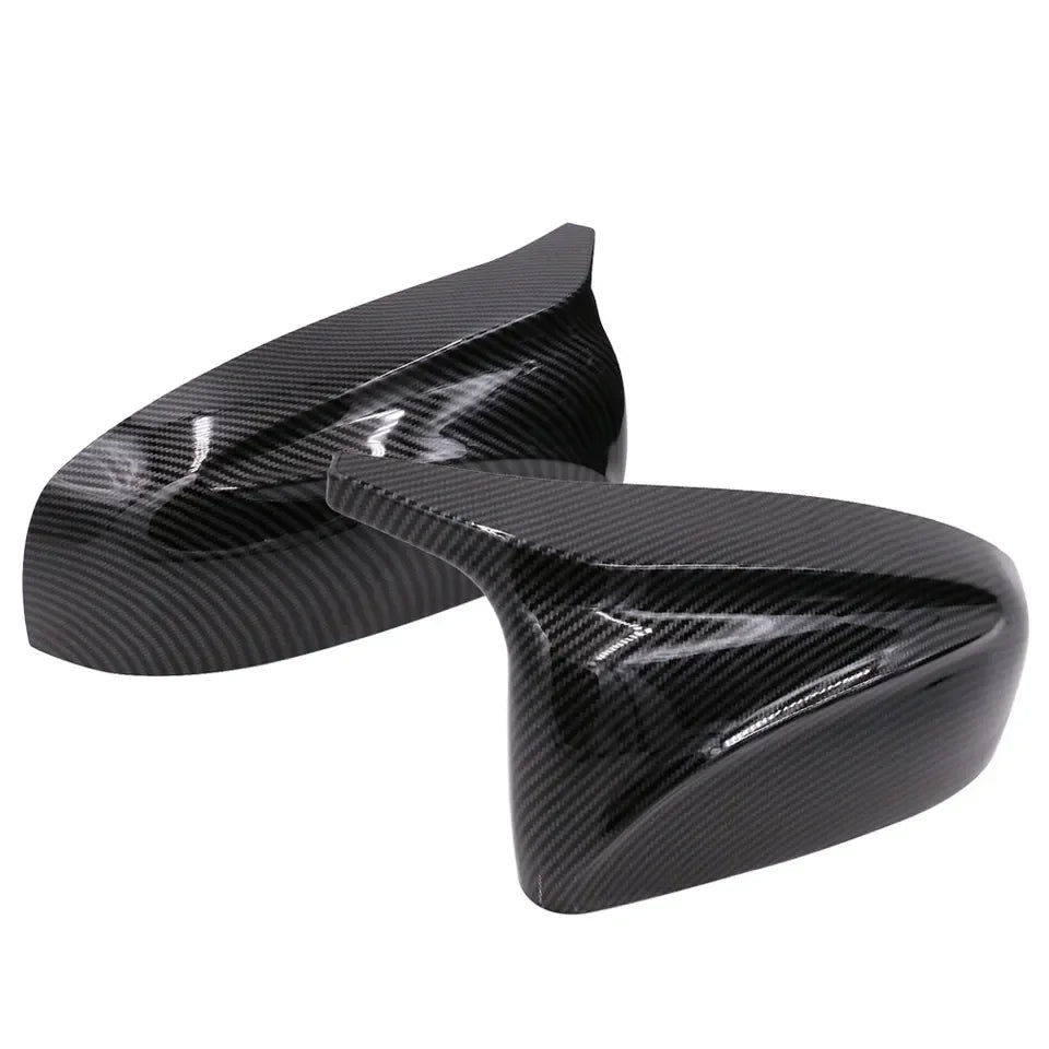 For BMW X5 E70 X6 E71 2007-2013 Car Replacement Rearview Side Mirror Cover Wing Cap Exterior Door Rear View Case Trim Carbon Quake Carbon