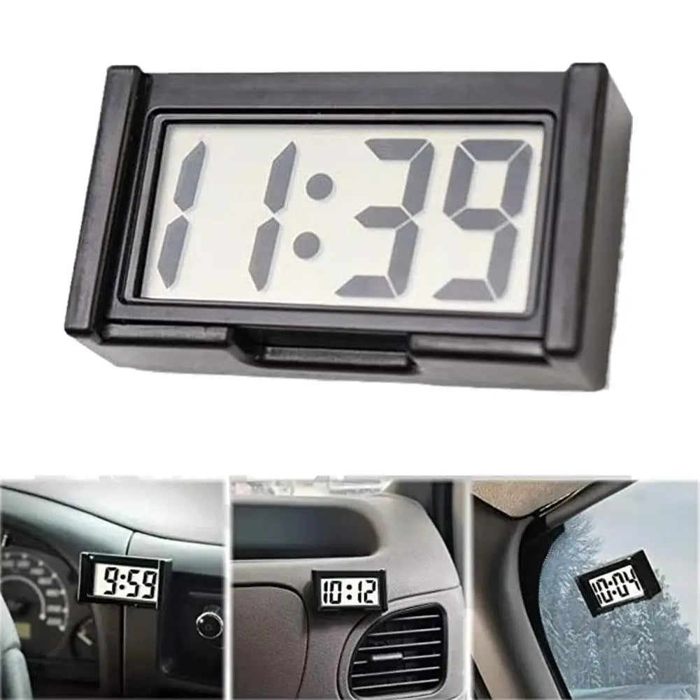 Digital Car Clock Small Car Dashboard Clock Self Adhesive Stick Mini Digital Clock Car Accessories For Vehicles Accessories Quake