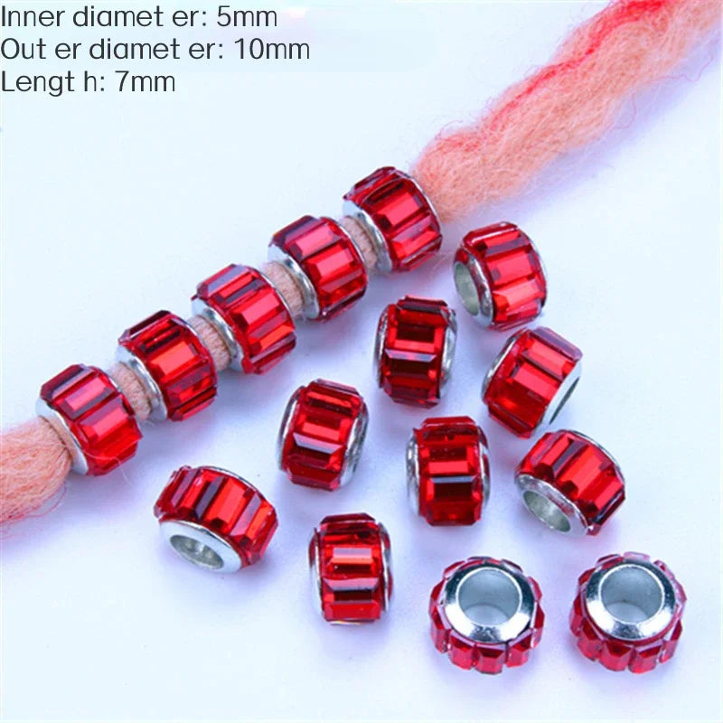 5-Piece Metal Dreadlock Hair Jewelry Braid Bead Accessories