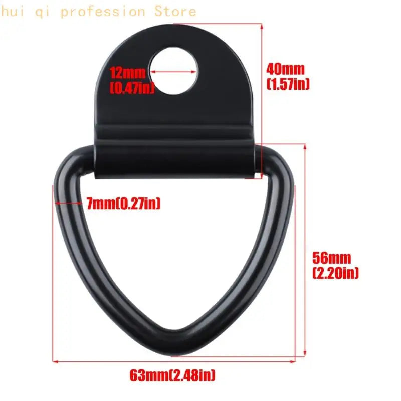 Cargo Securing V Tie Down Hardware 12 Pack Steel Lashing Parts with Bolt On Mounting Plate for Trailer Truck Load and Boat Tie Quake