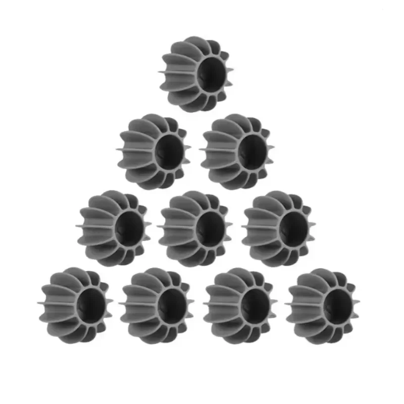 Silicone Laundry Ball Reusable Clothes Hair Cleaning Tool Pet Hair Remover Washing Machine Cat Hair Catcher Laundry Ball Quake Gray 10pcs