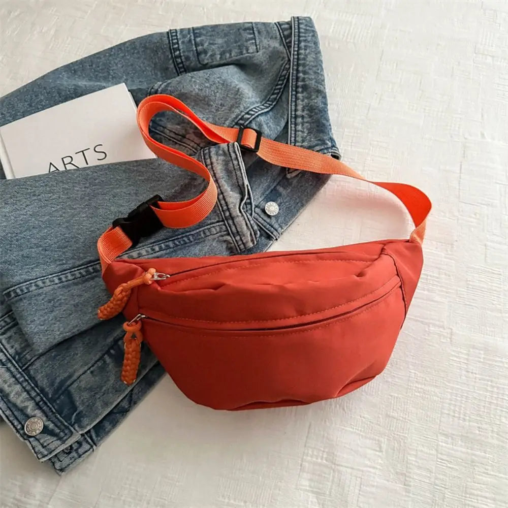 Fashion Half Moon Women's Chest Bag Large Capacity Oxford Cloth Waist Bags Multifunctional Waterproof Running Belt Bags Outdoor Quake 1