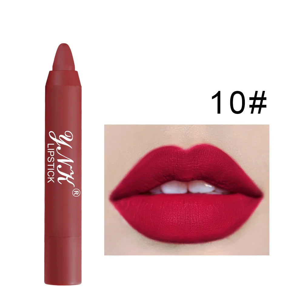 1PC Pink Series Velvet Matte Lipstick Pen Waterproof Long Lasting Red Lipstick Makeup Lip Tint Pen Cosmetic Makeup Quake 10