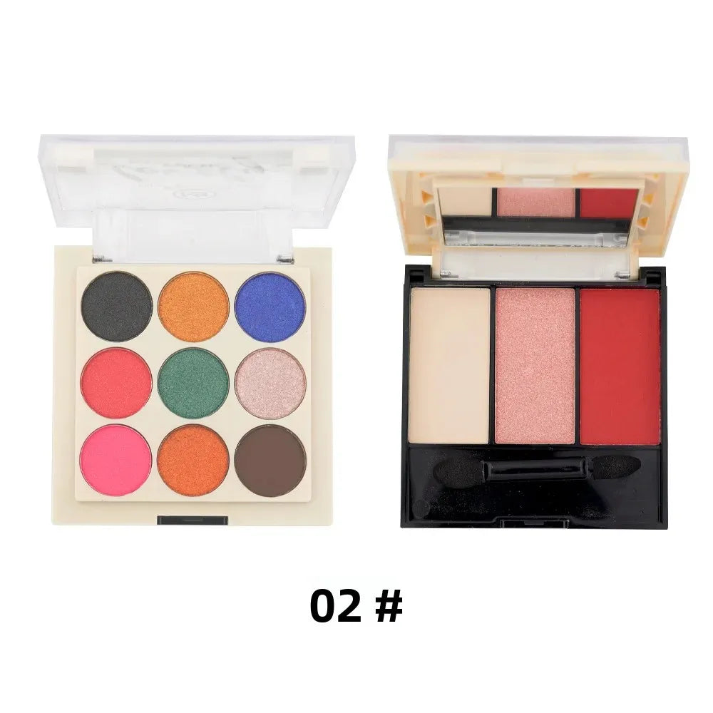 2-Layer Multi-Functional Palette Matte Pearlescent Shimmer Eyeshadows Highlight Contour Beauty Makeup Wide Range All-in-One Quake