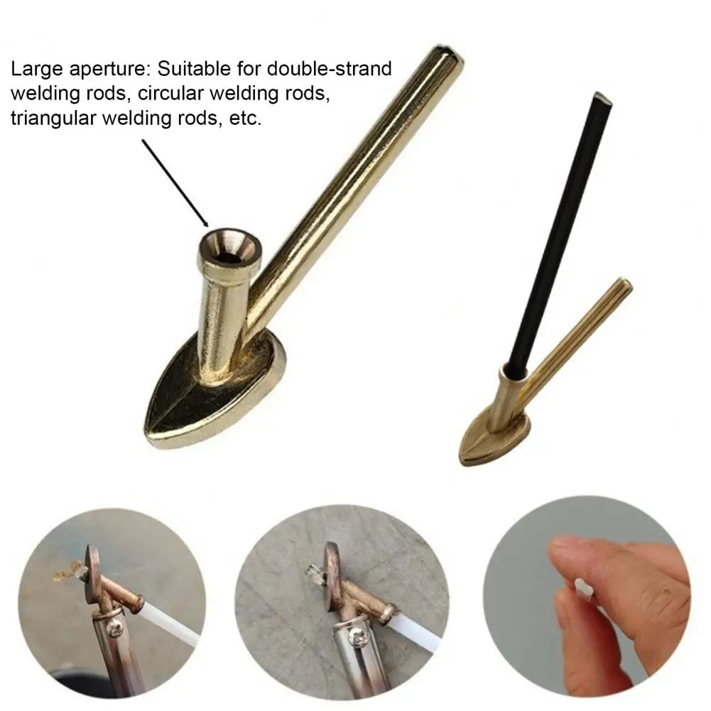 Plastic Welding Tip Triangular Soldering Tip for Plastic Welding Flat Iron Replacement with Storage Box Bumper Repair Filling Quake