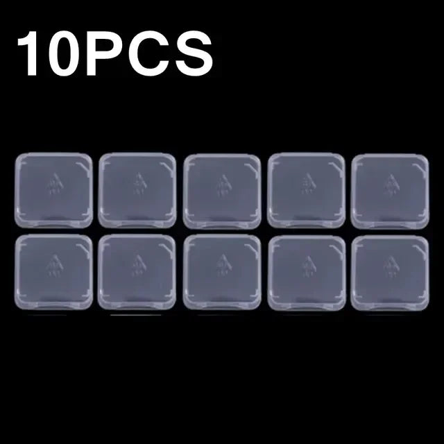 30/1PCS Transparent TF/SD Memory Cards Protective Case Holder Storage Boxes Portable Mini SIM Card Prevent Dirt and Damage Box Quake 10PCS