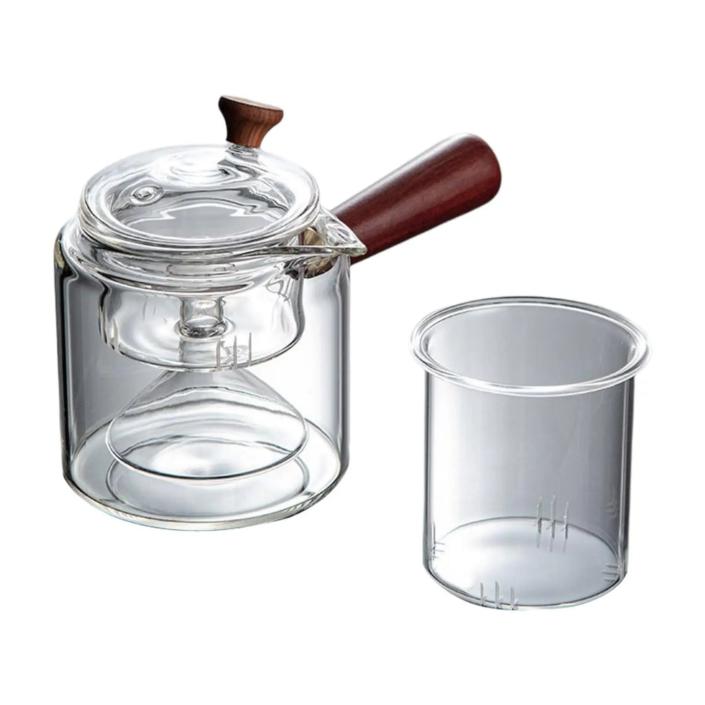 Glass Teapot for Steaming and Cooking Stovetop Water Pot Tea Kettle for Office Quake