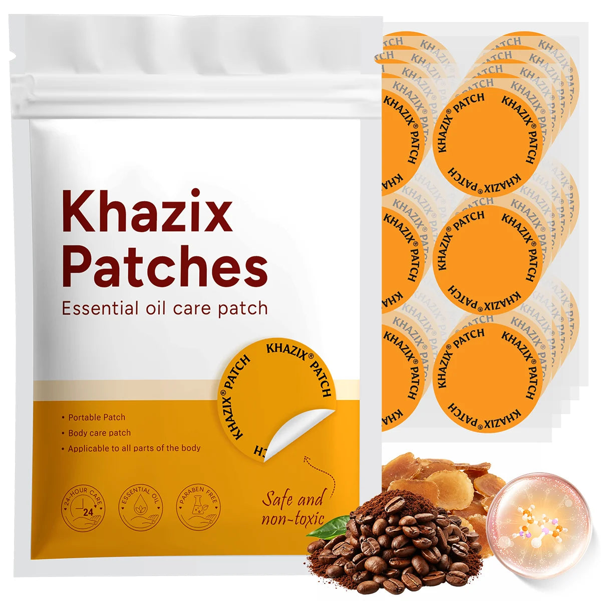 30Pcs Energy Patches Natural Ingredients Vegan Friendly Daily Energy Boost Patch Portable Body Stickers for Work Travel Sports Quake
