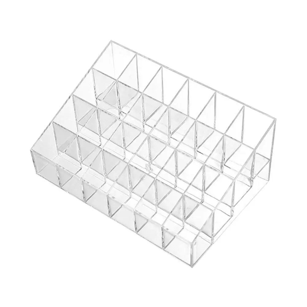 4 Sizes Lipsticks Holder - Clear Acrylic Lipgloss Lipstick Organizer and Storage Display Case for Lip Gloss, Lipstick Tubes Quake C-24 grids