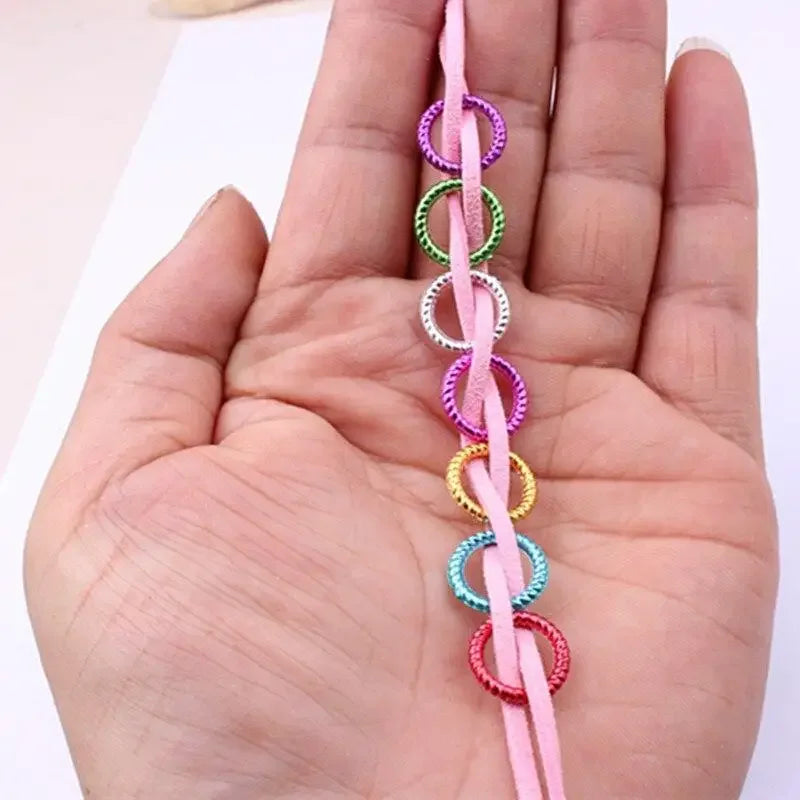 50pcs/set Long Hair Braid Beads Hair Clip Braids Colorful Dreadlock Ring Beads Hair Braider Styling Tool Hairs Accessories Quake