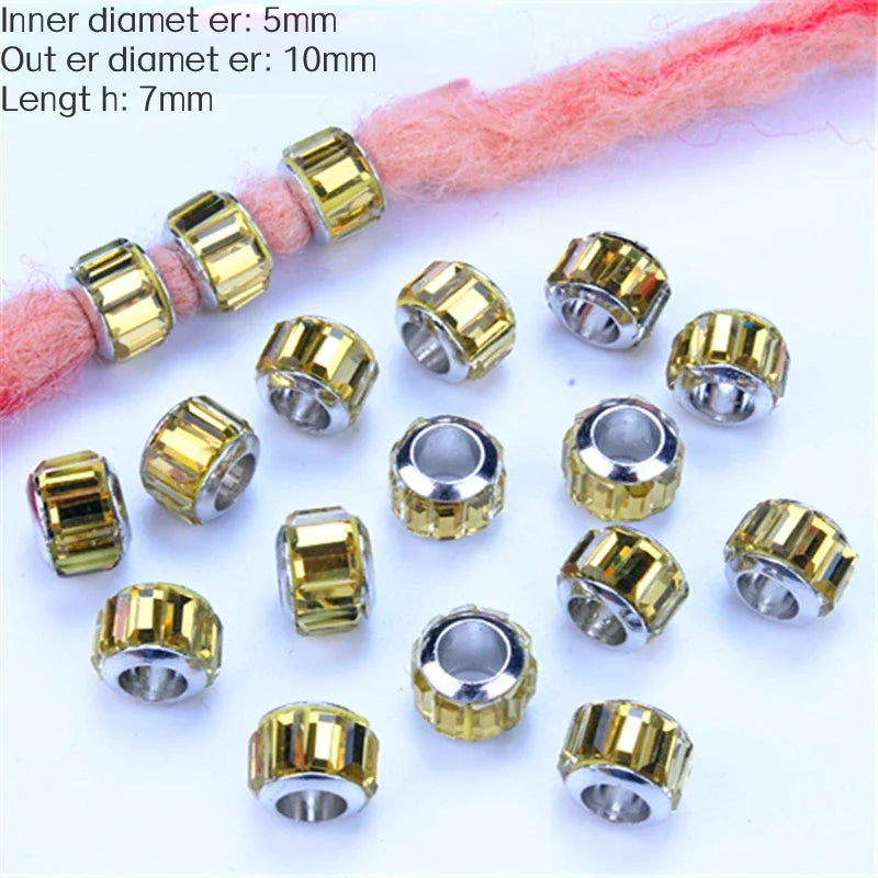 5pcs Hair Dreadlock Jewelry Hair Little Braids Decoration Beaded Bead Wig Headdress Hair Accessories Styling Tool Braiders Stuff Quake LQ684 3