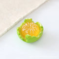 10Pcs Figurines Miniatures Simulated Half Peeled Orange DIY Fruit Micro Landscape Resin Ornaments For Home Decor Desk Accessorie Quake big green