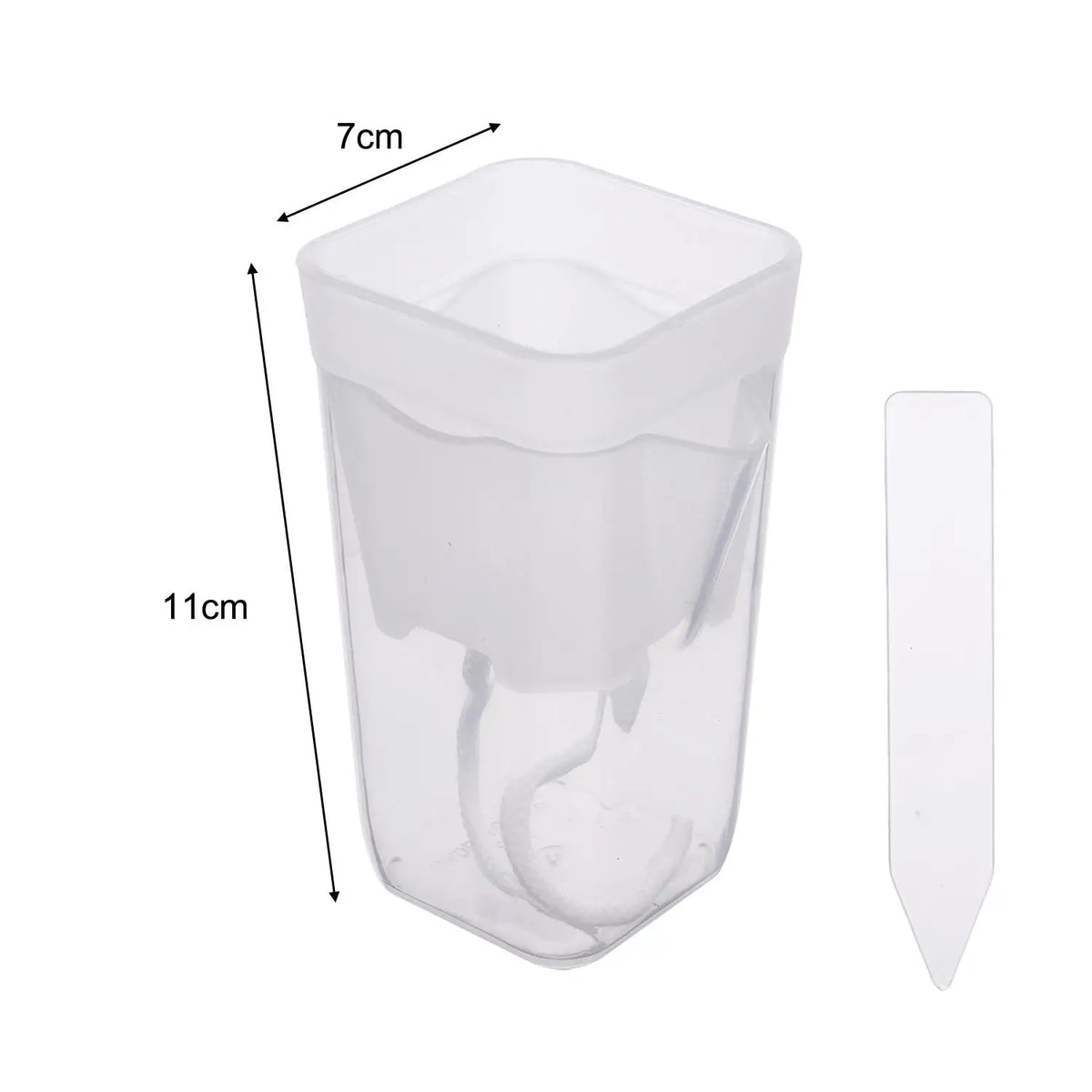 5/1PCS Dry Wet Separation Seedling Planting Flowerpot Self Watering Plant Pots Mini Translucent Plastic Planters Garden Supplies Quake 7x11cm 1PCS