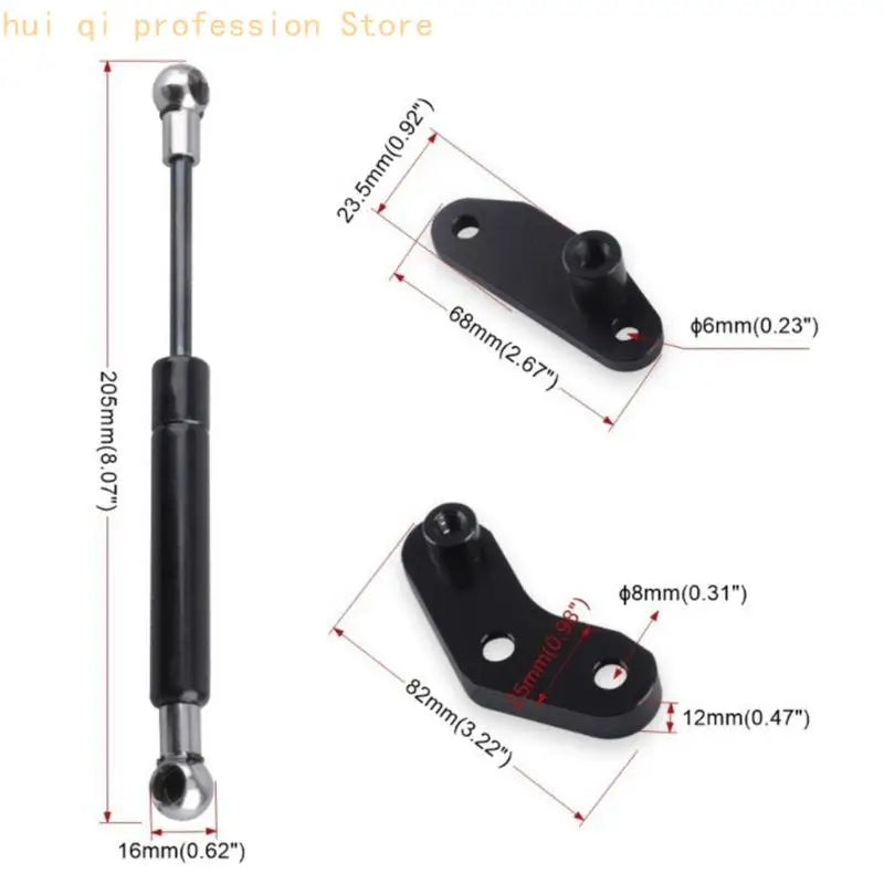 Vehicle Panel Lift Support Two Support Rods with Brackets and Hardware for Service Access Work H8WE Quake