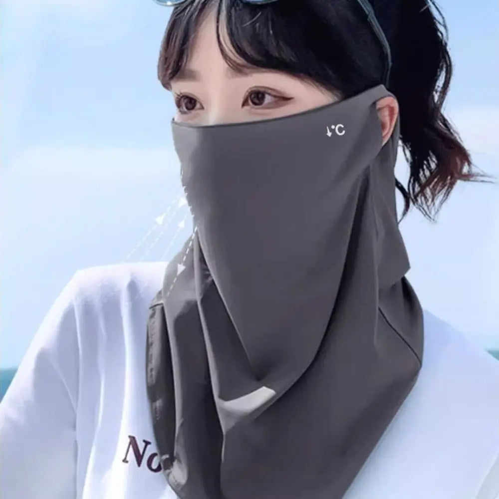 New UPF50+ Ice Silk Mask Quick Drying Anti-UV Sun Protection Mask Breathable Polyester Sun Protection Scarf Cycling Quake