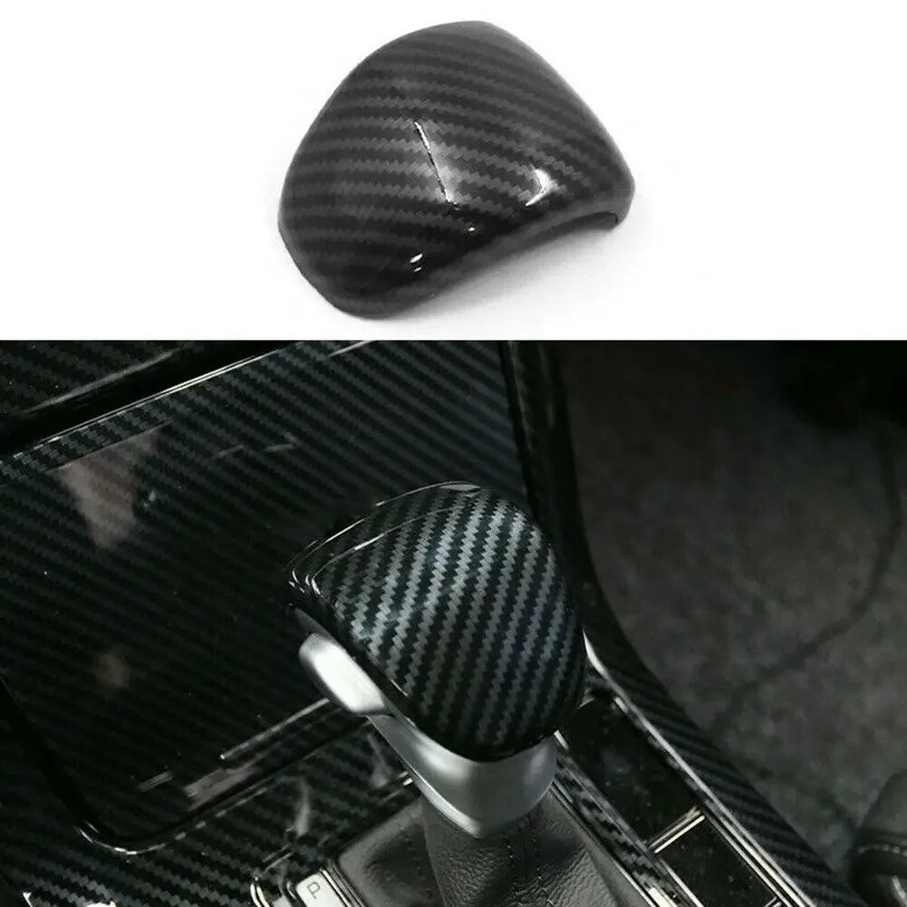 For Kia Forte K3 2019 2020 2021 Carbon Fiber Style Red ABS Interior Gear Lever Shift Knob Cover Sticker Trim Auto Car Parts Quake CARBON
