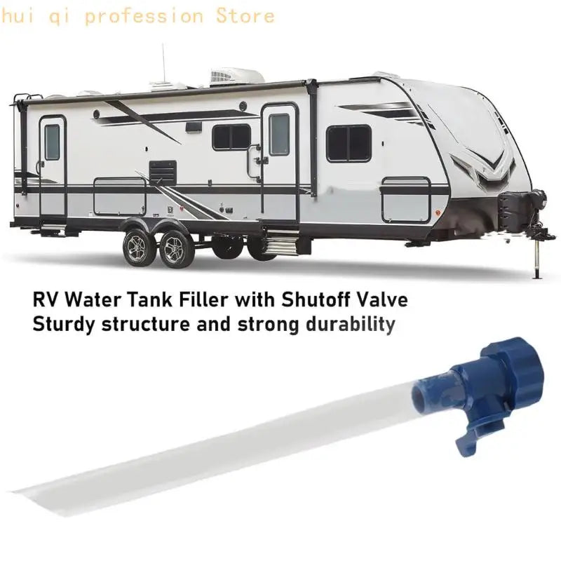 Water Refill Tube with Built-In Shutoff Control, Clear Hose for Motorhome Filling and Quick Travel Top Up Support During Refills Quake